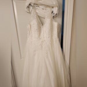 Mermaid and Trumpet Style off white Pluse Size  Wedding Dress